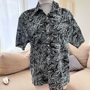 Salvage Public Honolulu! Stylin Men’s Aloha Collard Shirt. Slate Blue Color.